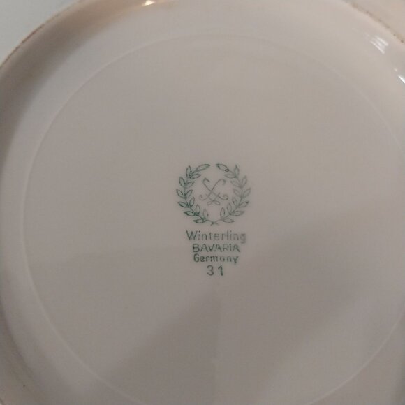 Winterling Bavaria Germany Courting Couple Plate With Gold Accents Set of 3 - Picture 7 of 8